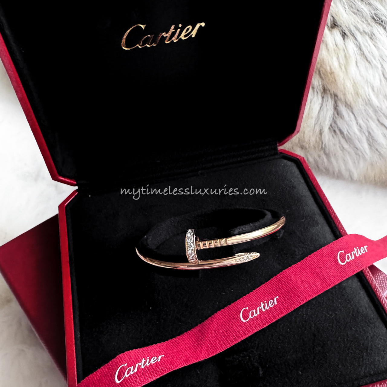 Cartier - CARTIER JUSTE UN CLOU DIAMOND NAIL BRACELET ROSE GOLD